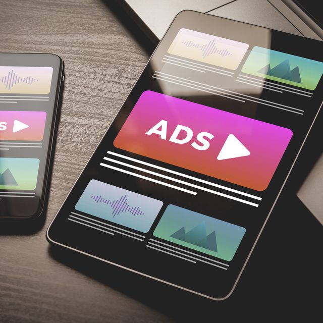 adverts on a phone and tablet