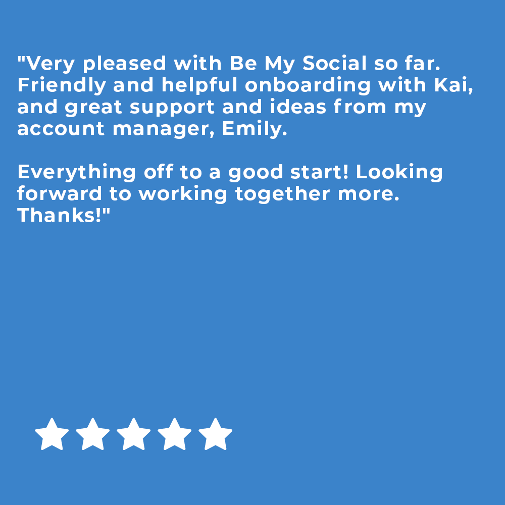 Be My Social client feedback
