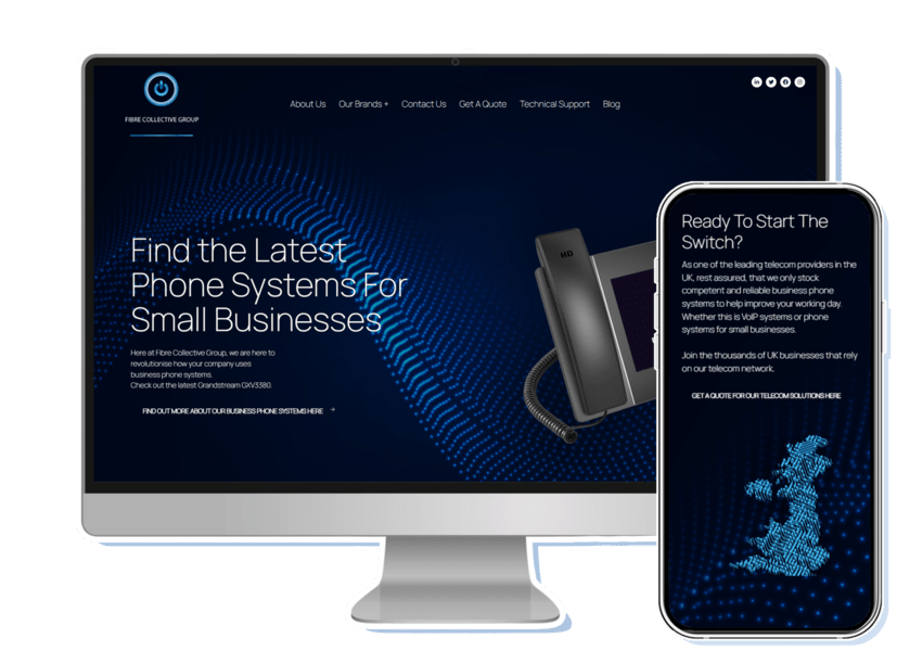 Fibre Telecoms Website Portfolio