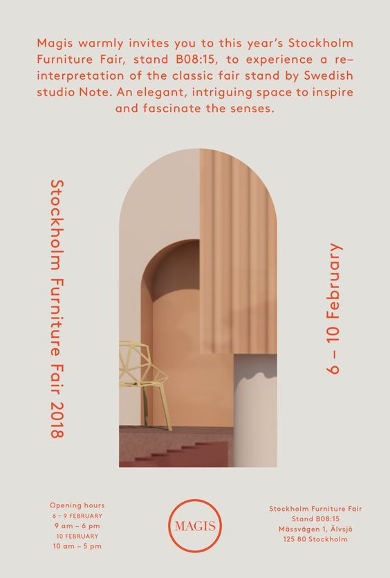 2018 furniture fair graphic design by note design studio