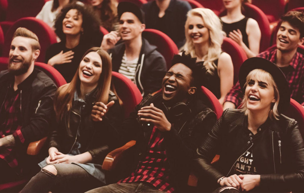 Audience engaged with performance in their seats