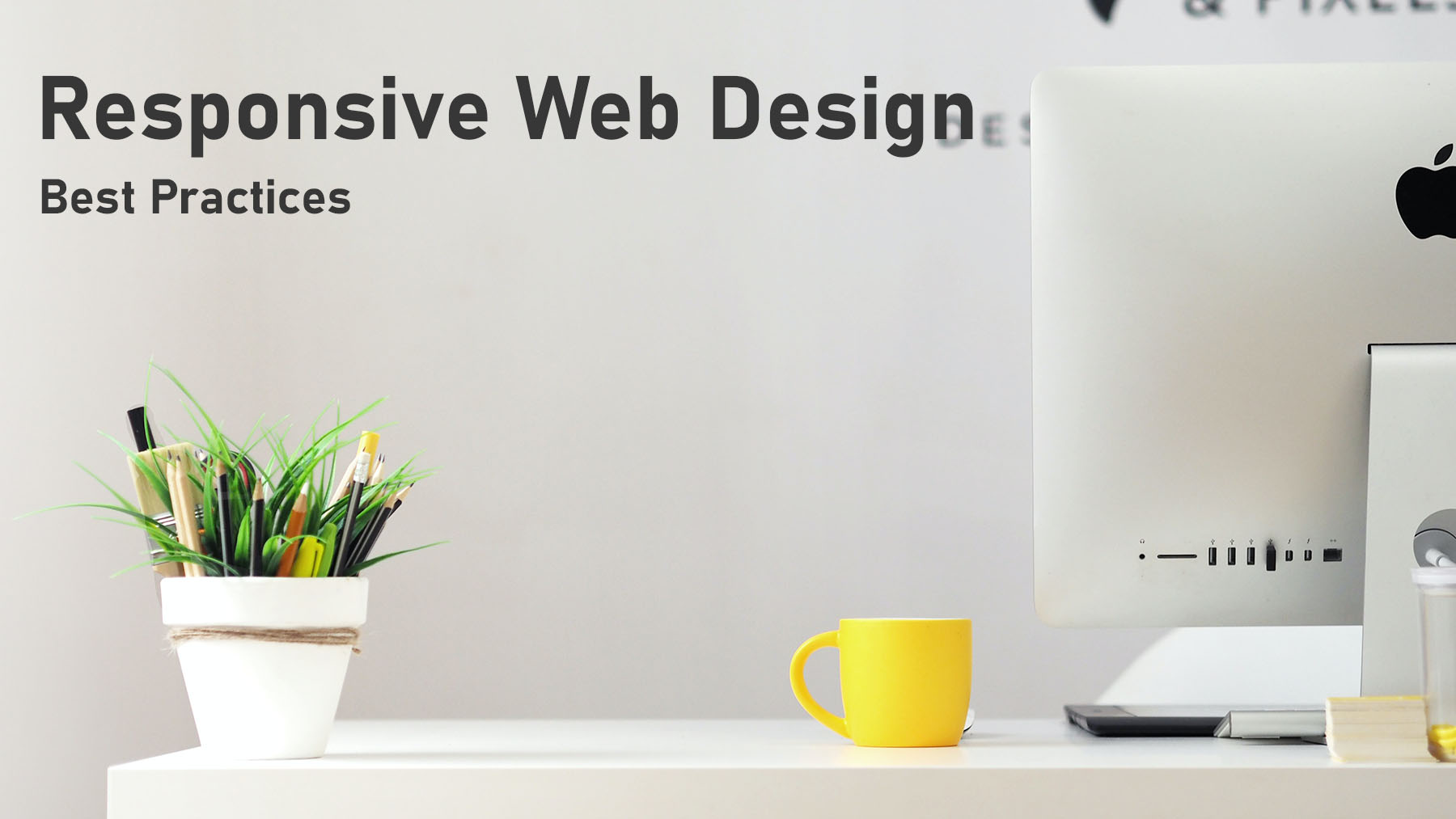 responsive web design header image computer on desk