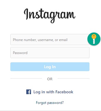 instagram login screen social media management
