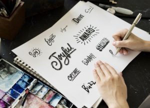 creat typography designer working