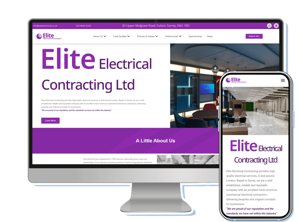 Elite Electrical Website Portfolio