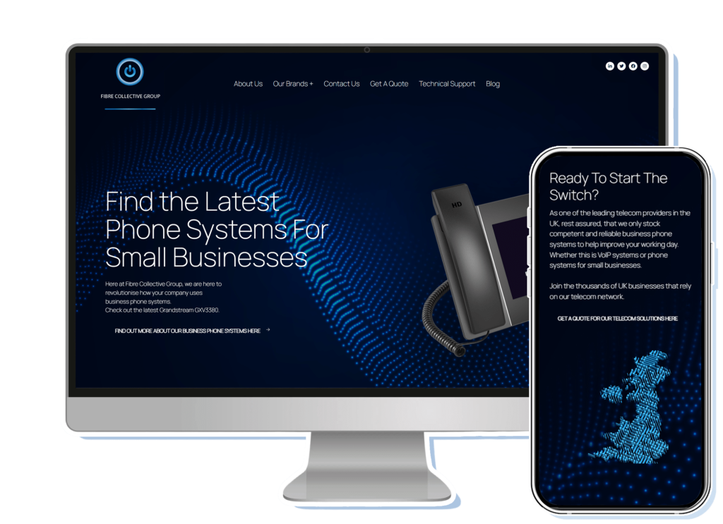 Fibre Telecoms Website Portfolio