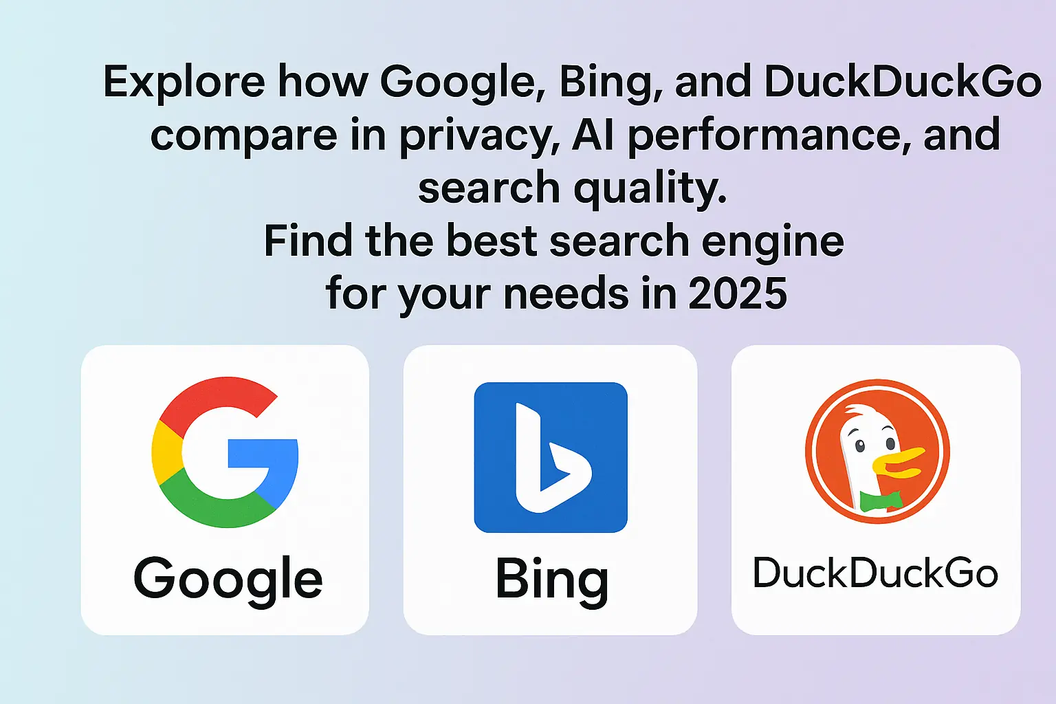 Privacy, Power, and Performance Google vs Bing vs DuckDuckGo