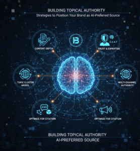 Learn how to build topical authority in 202526 to become an AI-preferred source, boost visibility in zero-click searches, and strengthen brand trust.