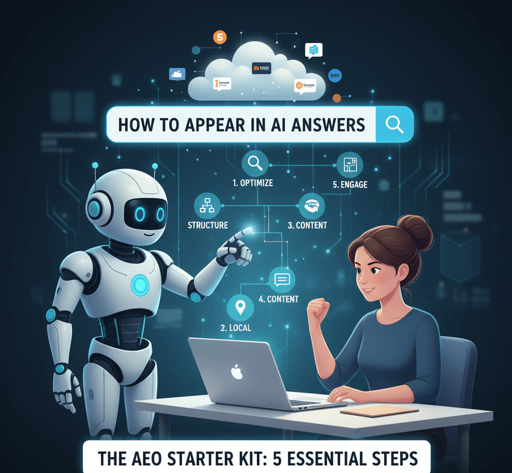The AEO Starter Kit 5 Essential Steps for Small Businesses to Appear in AI Answers