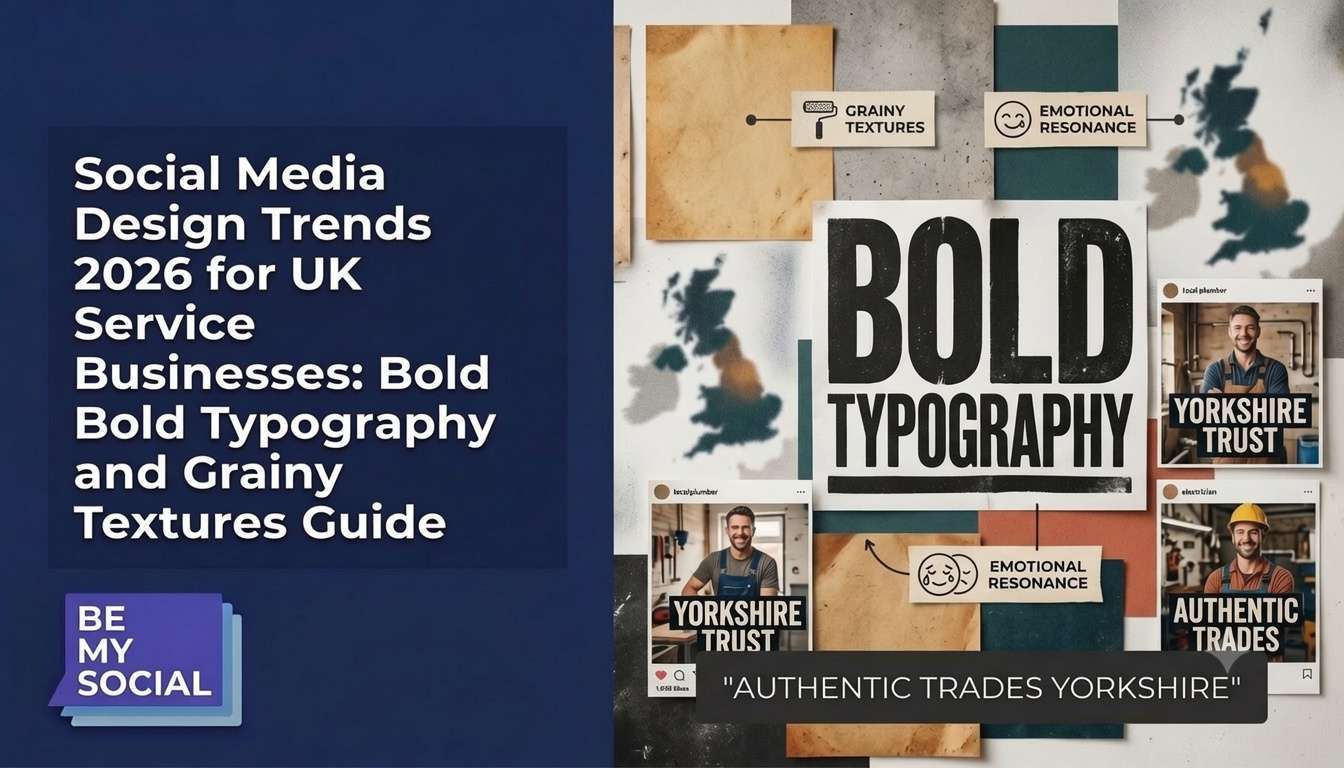 Social Media Design Trends 2026 for UK Service Businesses Bold Typography and Grainy Textures Guide