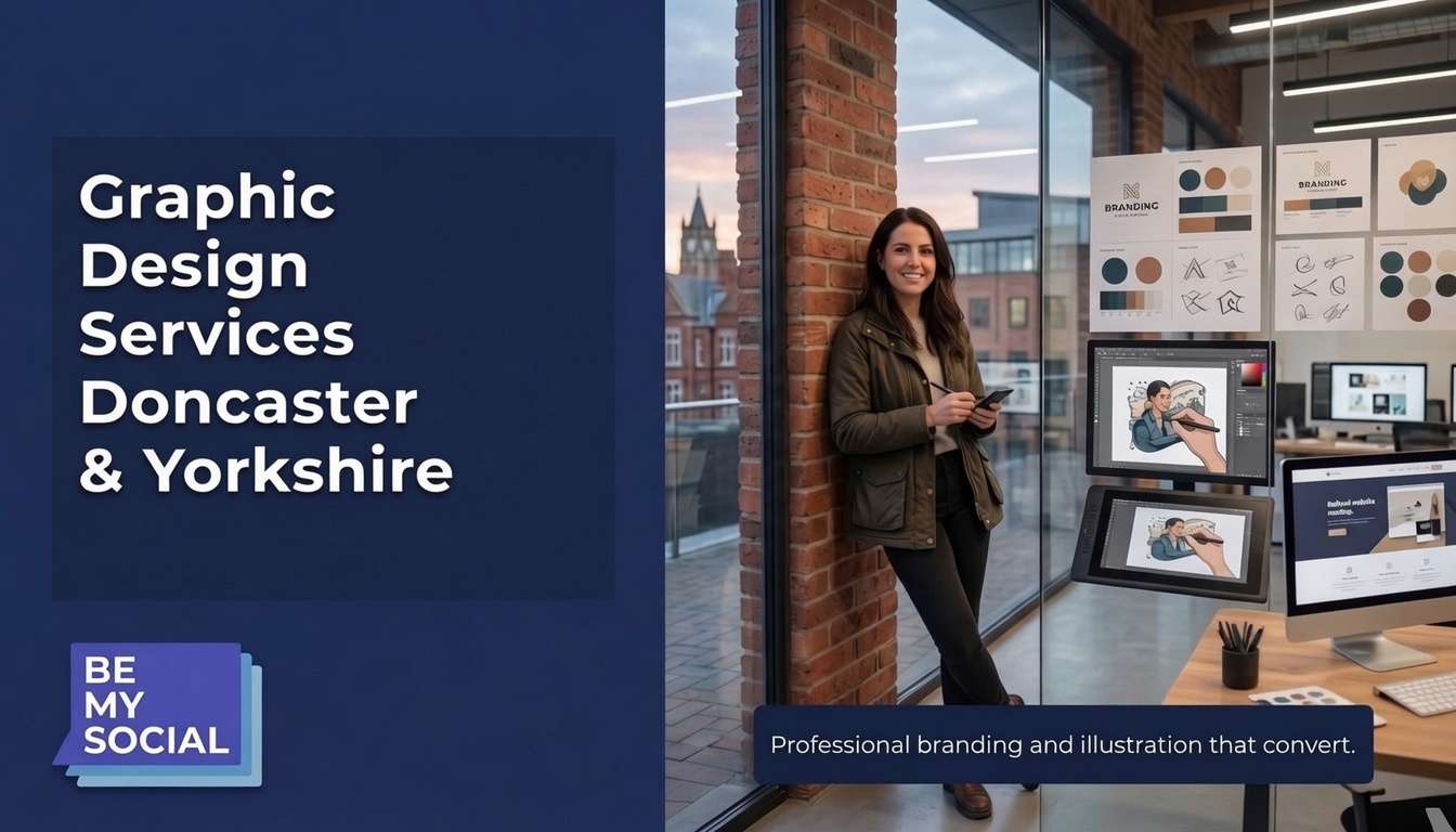 Professional graphic design, branding and illustration services for businesses in Doncaster and Yorkshire. Human-crafted designs that convert. Get a free quote today.